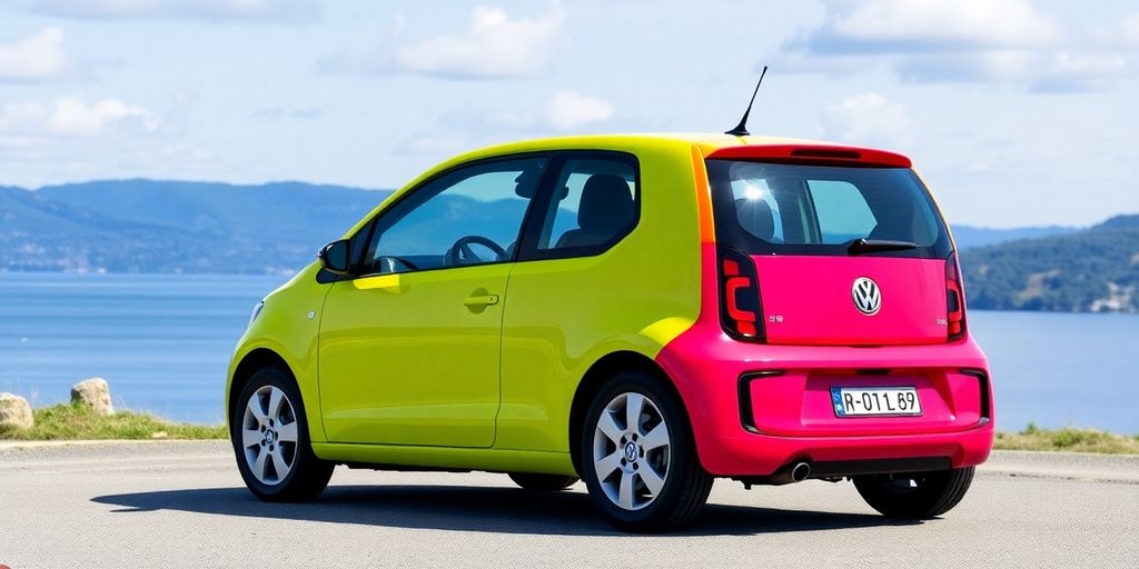 Volkswagen Up! em um fundo bonito.